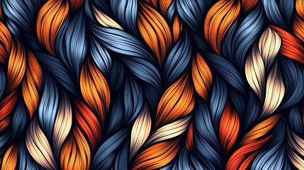 Abstract Wavy Lines Seamless Pattern Design