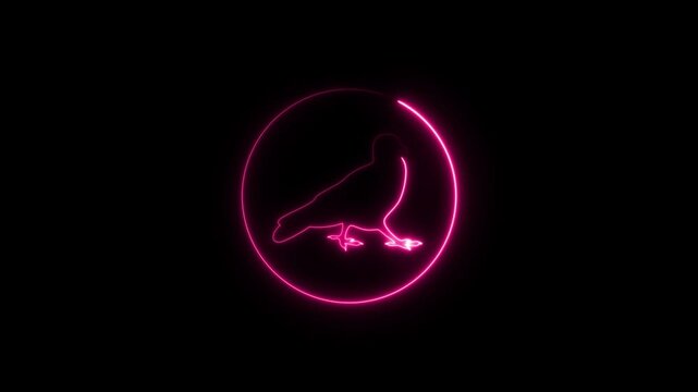 inca tern bird exotic neon light sign vector. inca tern bird exotic sign. isolated symbol illustration