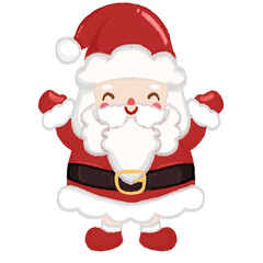 Christmas element vector illustration - Santa