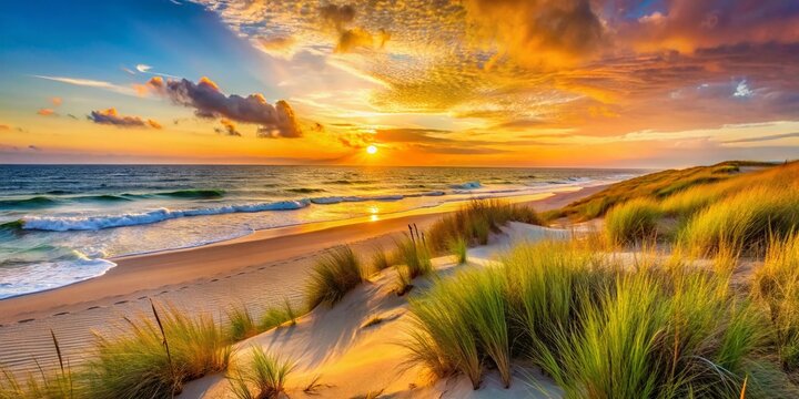 Stunning Outer Banks Beach Sunset Landscape - North Carolina Coastline