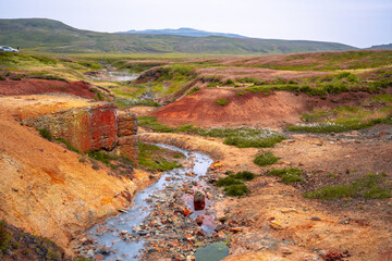 Seltun geothermal area in Reykjanes peninsula, Iceland