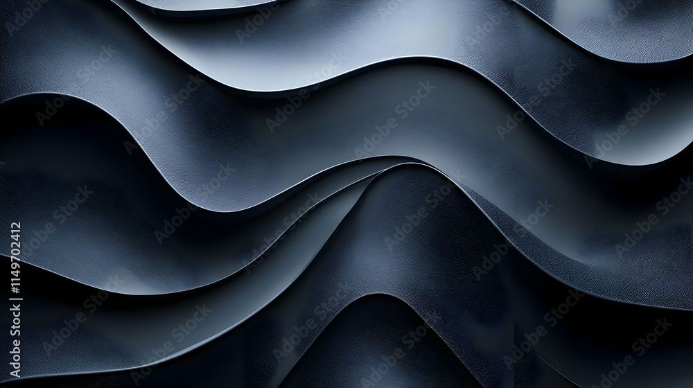 Poster abstract dark waves create a smooth, flowing texture, ideal for backgrounds or design elements.