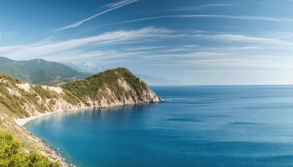Serene Tranquility A Wide Illustration of a Calm Ocean at Sunset, Capturing the Beauty of Natures Palette and the Peaceful Essence of Coastal Landscapes