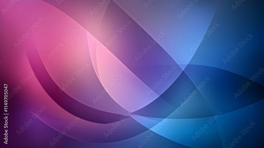 Poster 3d abstract background featuring overlapping, translucent layers, soft lighting, and a color palette