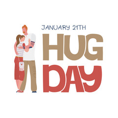 International hug day greeting card