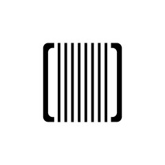 rectangle barcode digital payment logo vector illustration template design