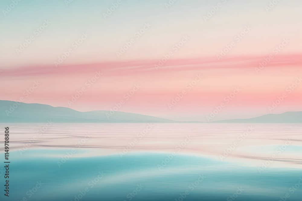 Poster a serene abstract background with soft pastel waves and gradient colors, ideal for app and product d