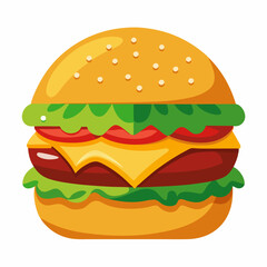 hamburger isolated on white