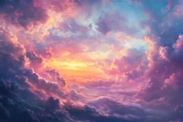 Fototapeta premium Ethereal artistic background a dreamy canvas of soft colors and mystical elements