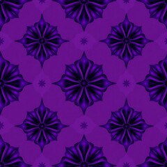 Purple Floral Pattern: A sophisticated and elegant seamless pattern with a repeating motif of deep purple floral designs, perfect for adding a touch of luxury and sophistication to any project. 