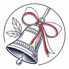 Christmas bells with ribbon