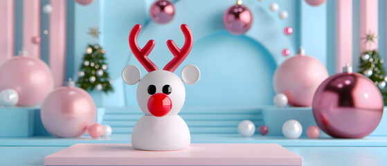 Merry Christmas and Happy New Year concept holiday vacation winter greeting card with text