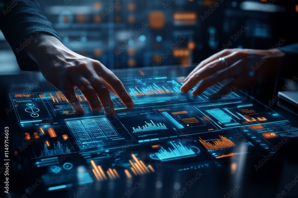 Aufkleber a business professional utilizing ai for impactful data visualization in marketing strategies
