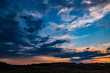 Obraz premium beautiful color sky and clouds in the summer
