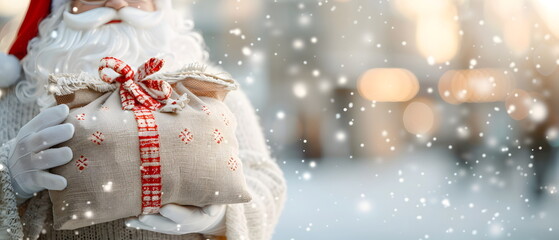 Merry Christmas and Happy New Year concept holiday vacation winter greeting card with text