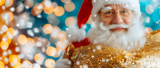 Merry Christmas and Happy New Year concept holiday vacation winter greeting card with text