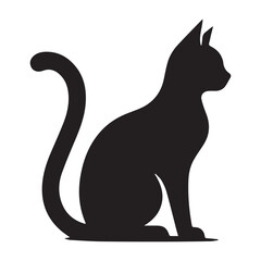 Elegant Cat Silhouette Vector Art for Your Project