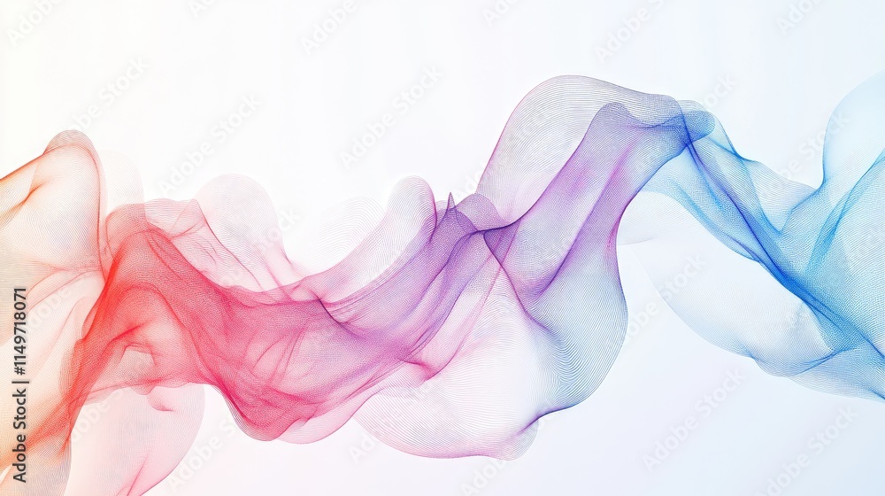 Fototapete a 3d wallpaper with dynamic line art on a light, airy background, creating a sense of movement and f