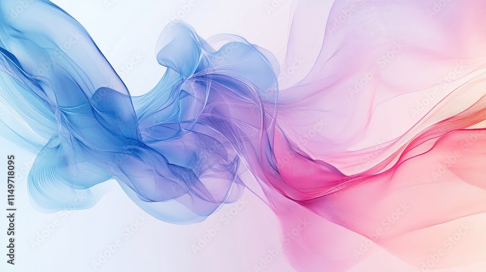 Aufkleber a 3d wallpaper with dynamic line art on a light, airy background, creating a sense of movement and f