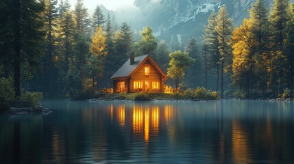 Fototapeta premium Here's a 10-word (or less) description of the image: Illuminated