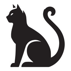 Elegant Cat Silhouette Vector Art for Your Project