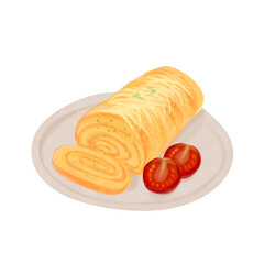 omelete illustration for graphic recource 