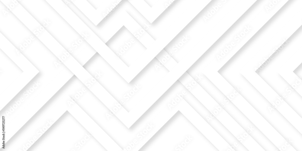 Poster white abstract background template design. modern vector white square and triangle line background. 
