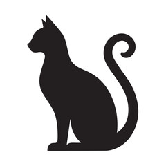 Elegant Cat Silhouette Vector Art for Your Project