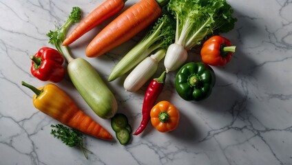 vegetables on a table