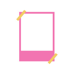 Cute print frame with tape