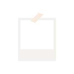 Polaroid mockup with tape 