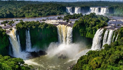 waterfall in the mountains