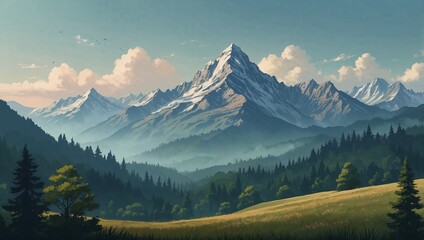 panorama of the mountains