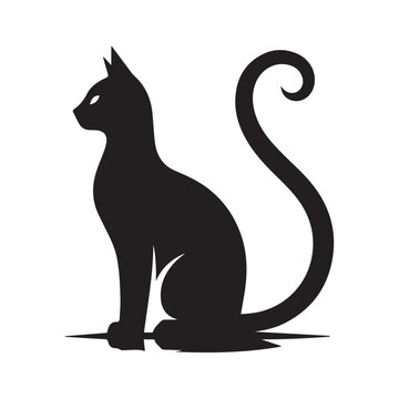 Elegant Cat Silhouette Vector Art for Your Project