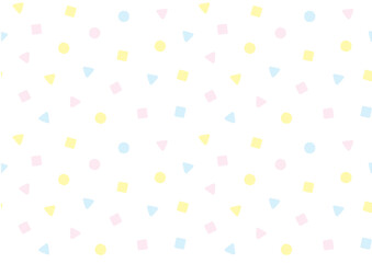 かわいいポップな図形のパターン背景素材3