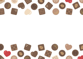 バレンタインのチョコレートのフレーム背景素材01