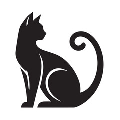 Elegant Cat Silhouette Vector Art for Your Project