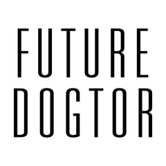 Future dogtor svg cut file. Isolated vector illustration.
