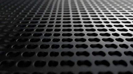 Abstract Dark Perforated Metal Texture Background.