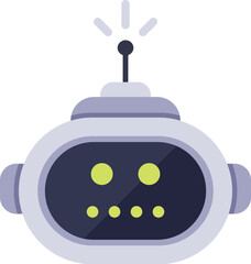 Friendly and futuristic robot receives data, transmitting a signal with its antenna, showcasing the advancements in artificial intelligence and communication technology