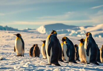 Antarctica, Snow Hill Island, Emperor Penguins