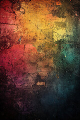 Obraz premium Multicolor Abstract Grunge Background with Cracked Paint Texture and Rustic Details for Creative Design, Art Projects, and Digital Applications