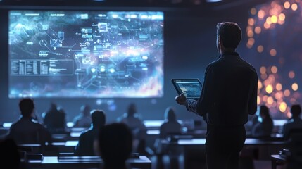Futuristic Tech Presentation: Data Visualization and Innovation