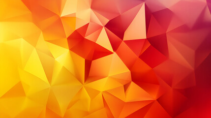 Dynamic 3D abstract design with interlocking polygons, radiant glowing edges, and bright gradients of red, orange, and yellow, creating a high-energy and intense visual experience