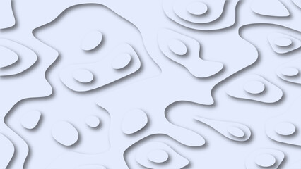 Abstract ash realistic design papercut wave background image.  Material design paper cutting texture.