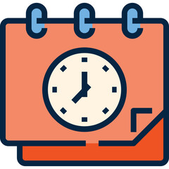 Obraz premium Calendar Clock Icon