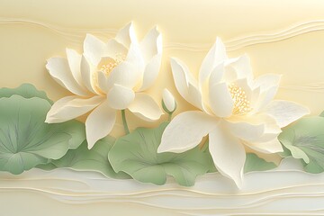 Floral Paper Cut Design with Layered Petals Background