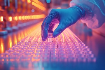 Scientist in Protective Gear Handling Samples in a Pharmaceutical Lab