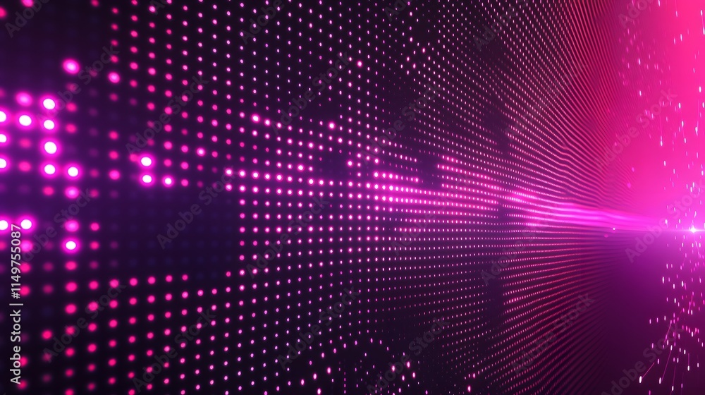 Poster dynamic light patterns display digital space visual art modern technology abstract captivating conce