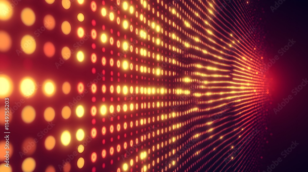 Poster dynamic light patterns create vibrant visuals digital environment abstract art colorful illumination